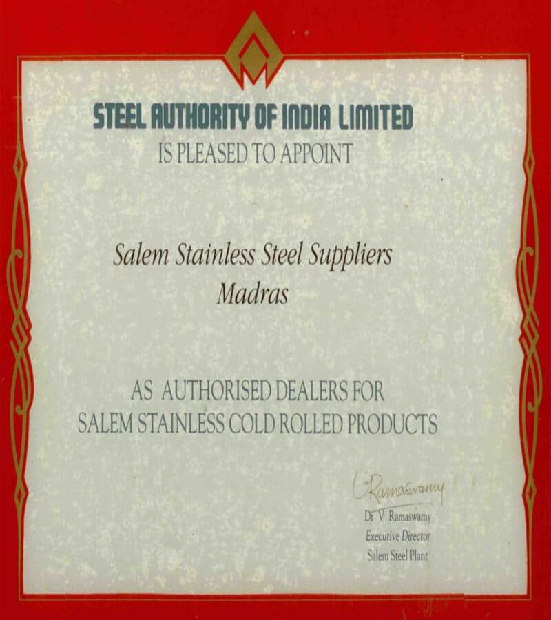 Authorised Distributor | Salem Stainless Steel